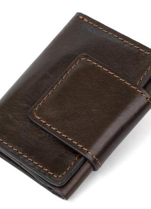 Шкіряна візитниця grande pelle 11410 темно-коричневий