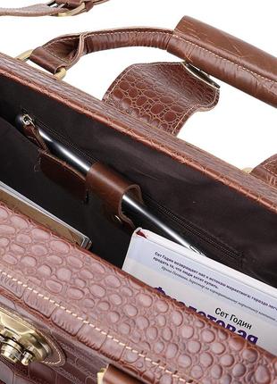 Кожаная дорожная сумка vintage 14285 коричневый9 фото