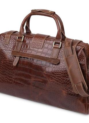 Кожаная дорожная сумка vintage 14285 коричневый4 фото