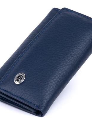 Ключница-кошелек унисекс st leather 19228 синяя