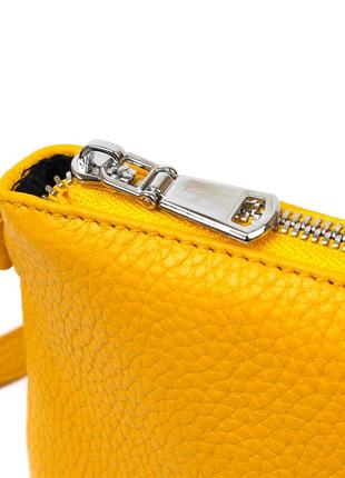 Женская сумка кросс-боди из натуральной кожи shvigel 16344 желтый4 фото