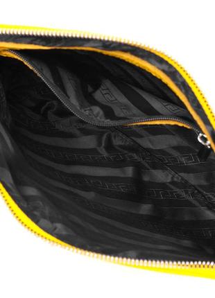 Женская сумка кросс-боди из натуральной кожи shvigel 16344 желтый6 фото
