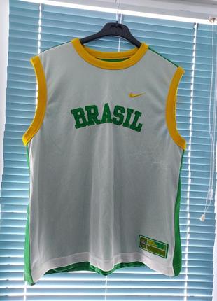 Баскетбольна футболка nike (brasil, penta campeao)