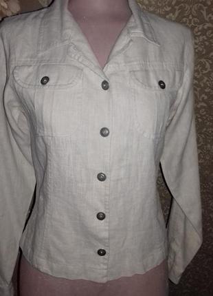 Льняной пиджак рубашка