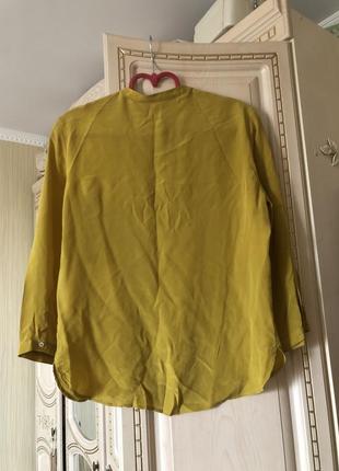 Натуральний шовк ! розкішна шовкова блузка блуза сорочка, zara2 фото