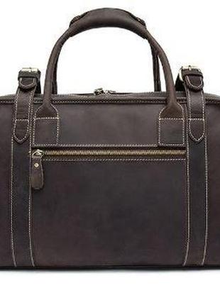 Дорожная сумка crazy 14895 vintage серо-коричневая3 фото