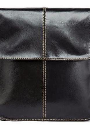 Мужская сумка- мессенджер кожаная vintage 14803 коричневая1 фото