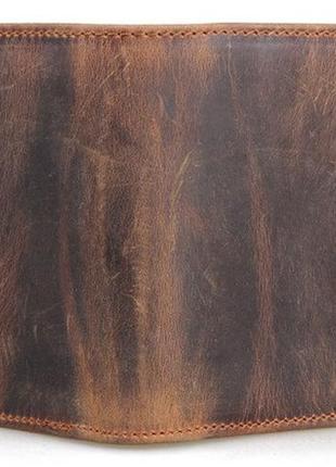 Кошелек мужской vintage 14222 в винтажном стиле коричневый4 фото