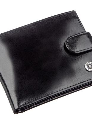 Качественный кожаный кошелек для мужчин boston 18809 черный