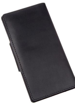 Бумажник мужской из винтажной кожи shvigel 16165 черный2 фото