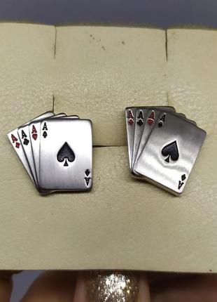 Запонки карты. покер1 фото