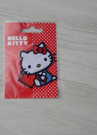 Аплікація термозаплатка дитяча hello kitty з книгою2 фото