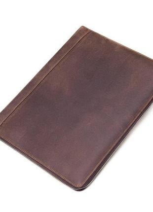 Чоловіча папка органайзер для документів матова 20238 vintage коричнева4 фото