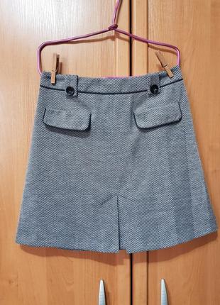 Стильная короткая юбка, серая мини юбочка3 фото