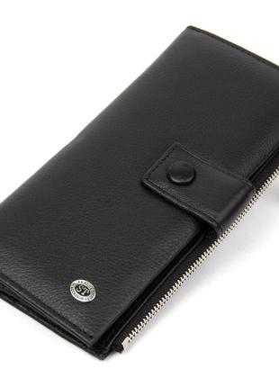 Классический кошелек-клатч st leather 19373 черный