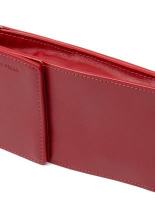 Женская кожаная сумка-кошелек grande pelle 11441 красный