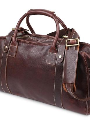 Кожаная дорожная сумка vintage 14265 коричневый2 фото