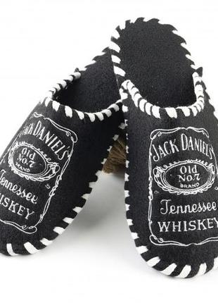 Тапочки войлочные luxyart с вышивкой "jack danial's" 42-45 (ga-18)1 фото