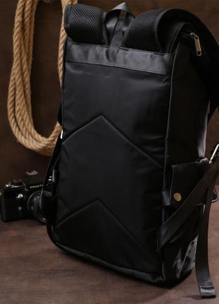 Чоловічий рюкзак з текстилю vintage 20492 чорний8 фото