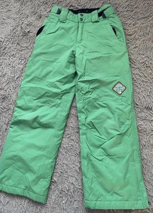 Штаны лыжные спортивные горнолыжные на флисе утеплённые 140 см