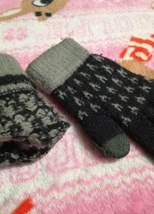 Теплі рукавички зимові.3 фото