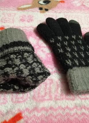 Теплі рукавички зимові.6 фото
