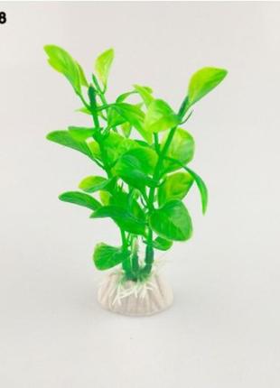 Искусственные растения в аквариум зеленые - длина 10см, пластик1 фото