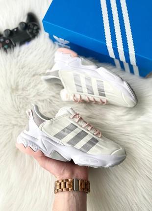 Кросівки ozweego celox 'silver metallic/ cloud white/ grey two' кросівки7 фото