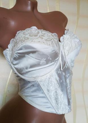 Корсет для большой груди 38dd/85dd (шампань, айвори)