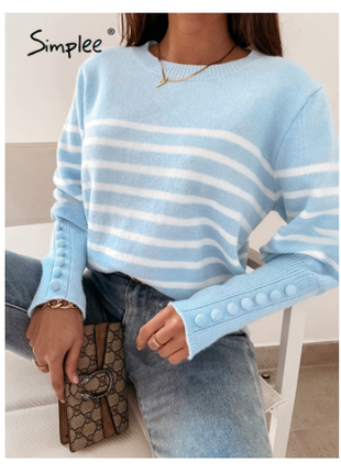 Светр в смужку simplee