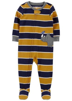 Флисовый слип пижама человечек для мальчика carter's1 фото