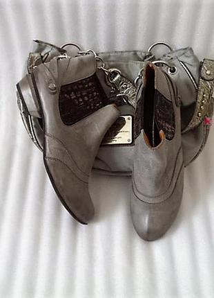 Кожа при нежнейшая!ботинки демисезонные от немецкого брэнда tiggers на среднюю ногу