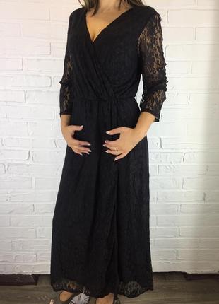 Сукня жіноча гіпюрову чорне 1505 48-50