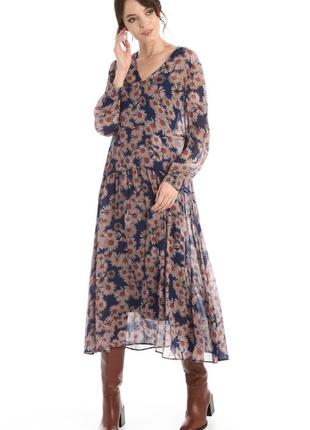 Тренд плаття міді принт max&co max mara платье квіти цветы