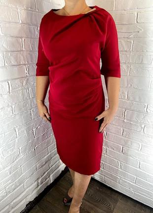 Женское платье красное 21109-42 pgn