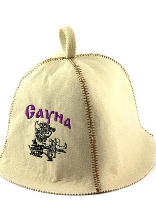 Банная шапка luxyart "сауна", искусственный фетр, белый (la-376)