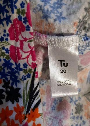 Яскрава блузка коттон/ модал, жіноча блуза, футболка в дрібний квітка. батал, гавайка8 фото
