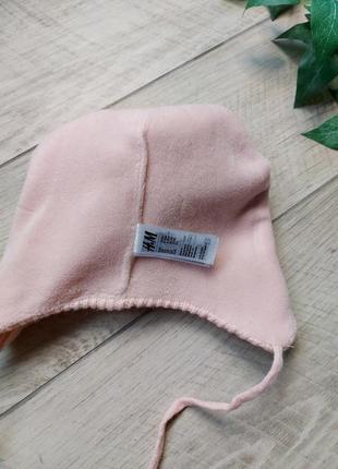 Шапка h&m для дівчинки на флісі шапочка для девочки 86 92