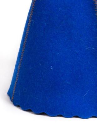 Банная шапка luxyart, натуральный войлок, синий (la-997)3 фото