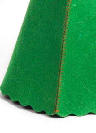 Банная шапка luxyart, натуральный войлок, зеленый (la-999)3 фото
