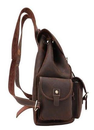 Рюкзак vintage 14713 кожаный коричневый4 фото