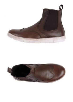 Коричневі кеди на резинці cafe noir