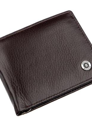 Чоловіче портмоне з затискач для купюр boston 18827 коричневий1 фото