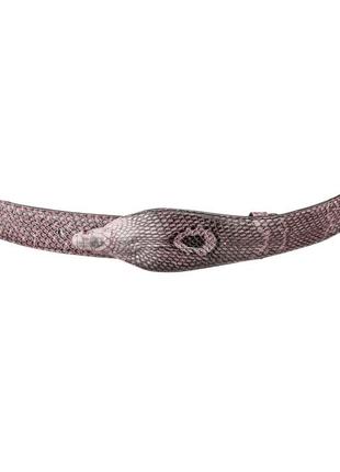 Ремень snake leather 18592 из натуральной кожи кобры розовый2 фото