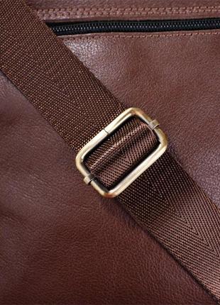 Мужская кожаная сумка планшетка shvigel 19114 коричневая9 фото
