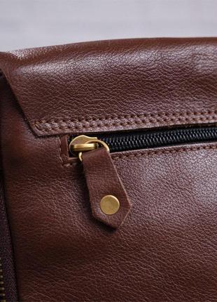 Мужская кожаная сумка планшетка shvigel 19114 коричневая10 фото