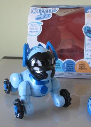 Интерактивный робот щенок синий chipper robot toy dog