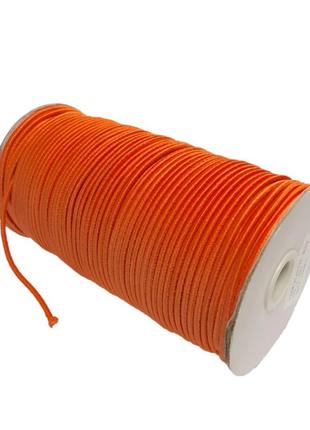 Шнурок-резинка круглый luxyart 3 мм оранжевый, 500 метров (р3-6)