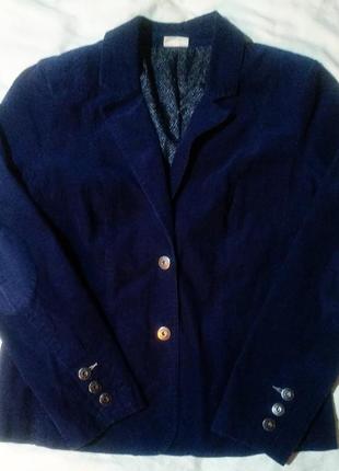 Піджак блейзер вельветовий синій вельветовий блейзер жіночий3 фото