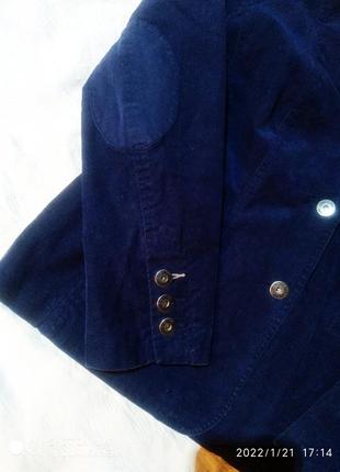 Піджак блейзер вельветовий синій вельветовий блейзер жіночий9 фото